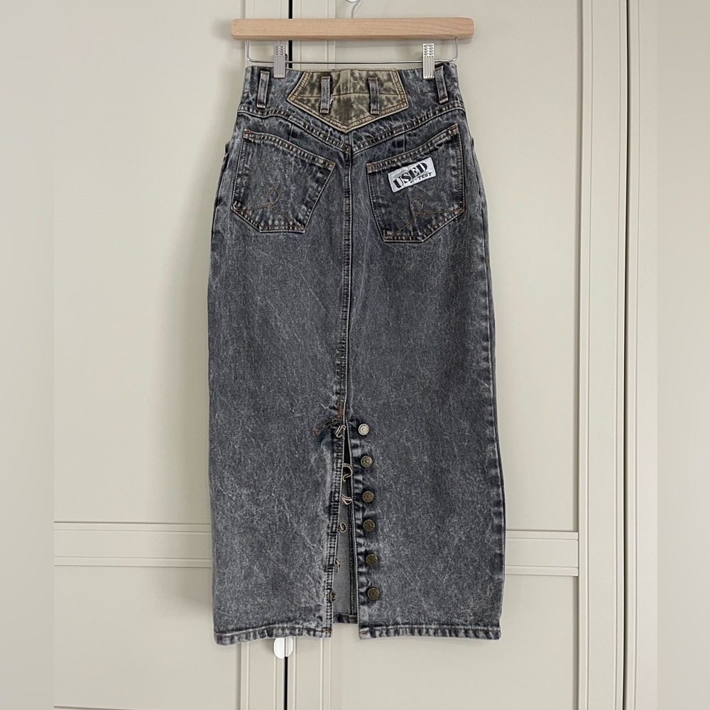 Vintage 90’s Western Denim Maxi Skirt